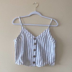 Cropped Nautical Linen Tank